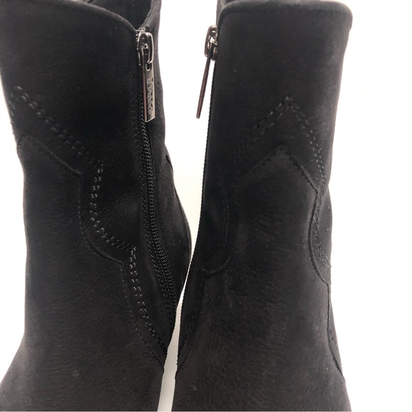 Duo Boots black nubuck leather western style booties size EU 36 US 5.5 EUC - Picture 5 of 12